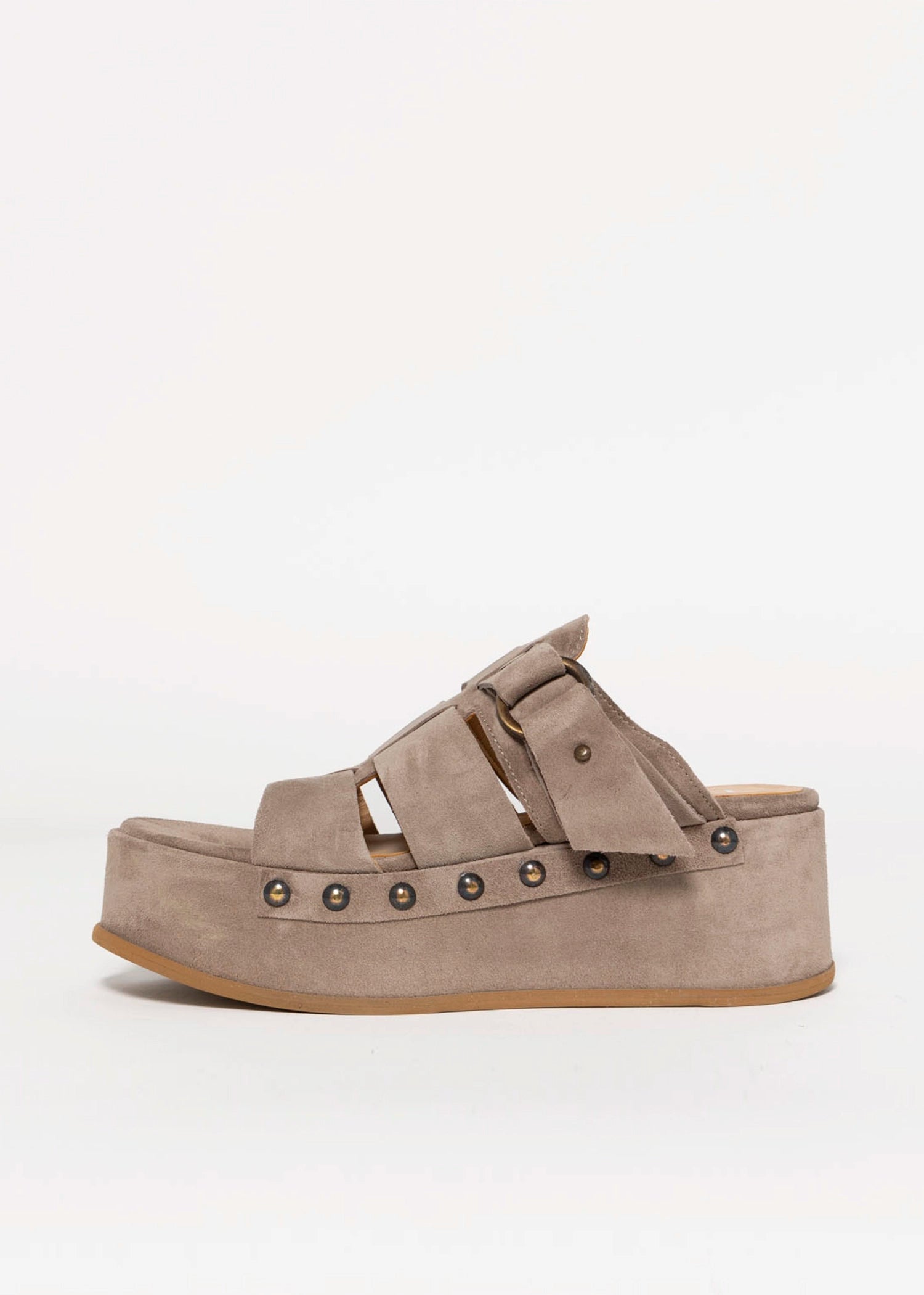 swatch_Taupe Suede l'idea platform fisherman sandal
