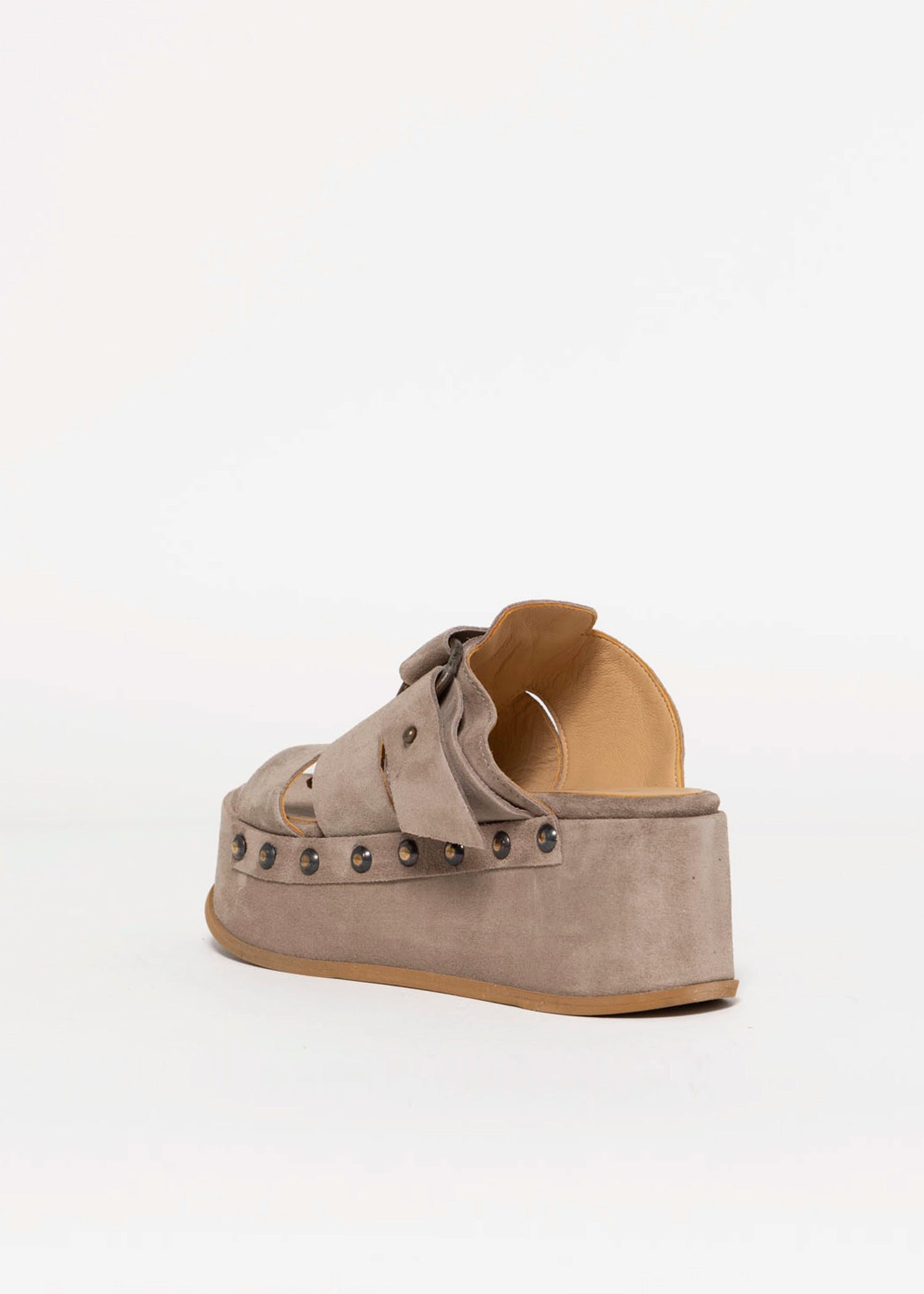 swatch_Taupe Suede l'idea platform fisherman sandal