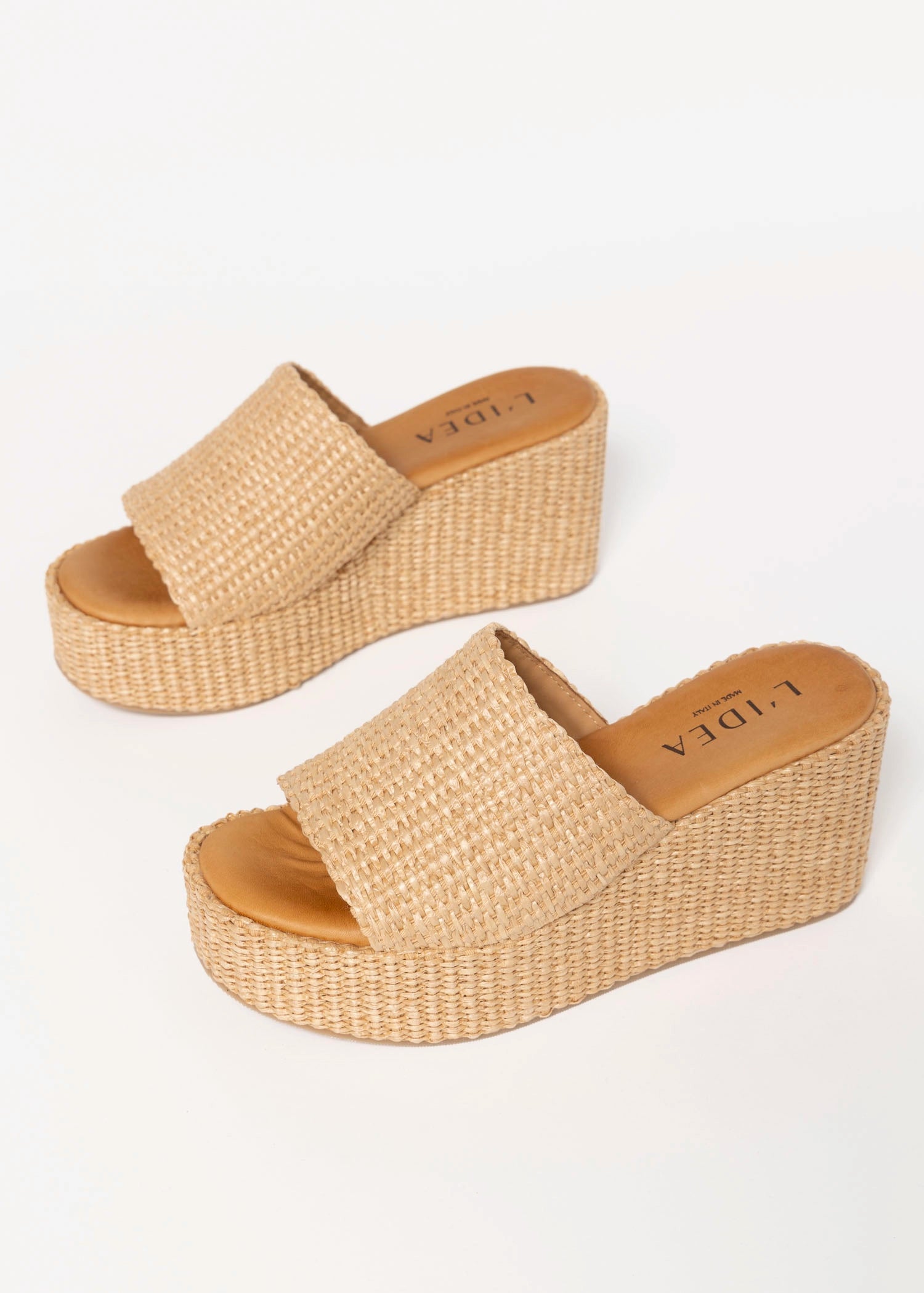 swatch_Natural l'idea raffia platform wedge sandals