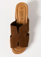 swatch_Tan Suede l'idea heeled clog sandal