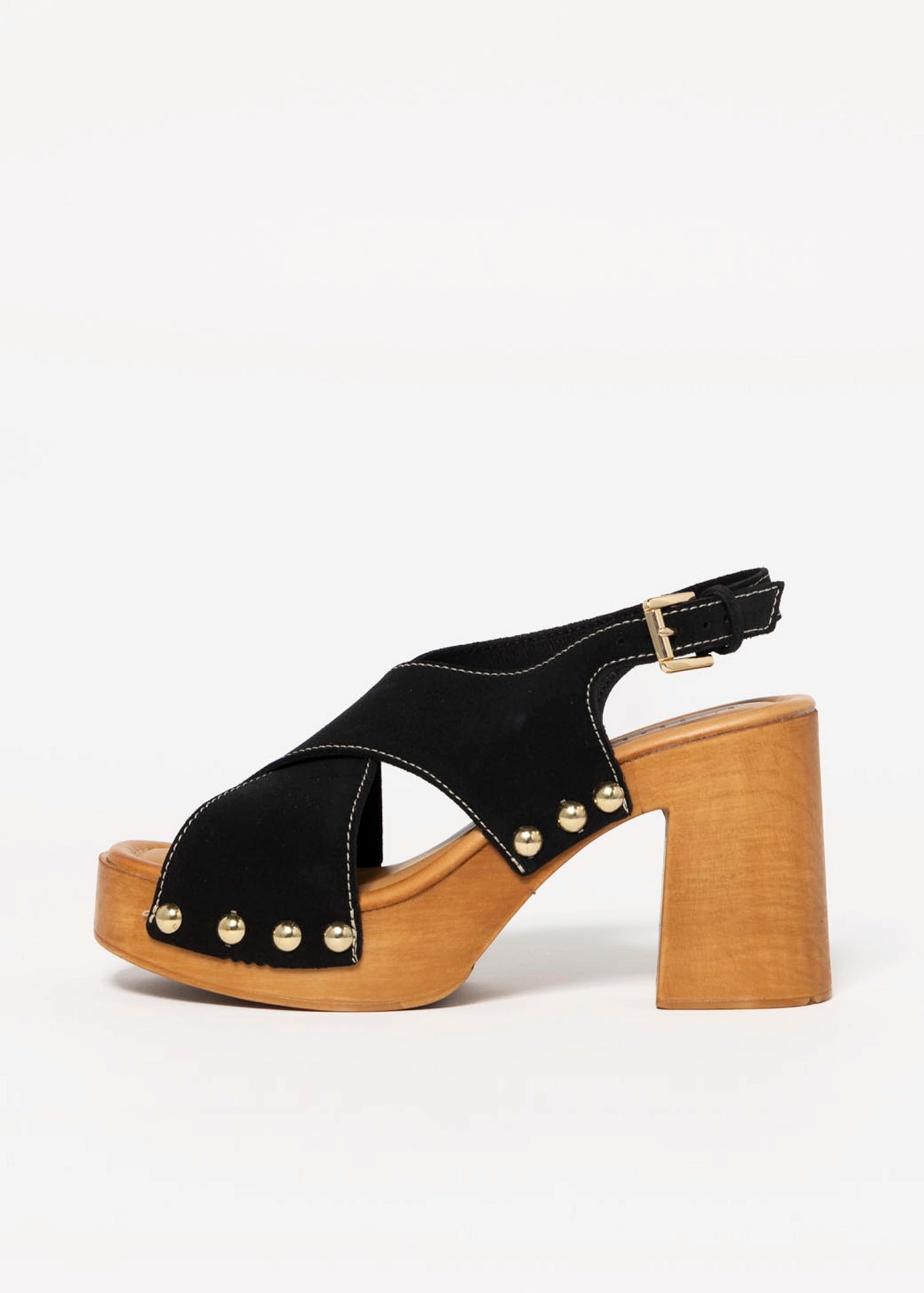 swatch_Black Suede l'idea slingback clog sandal