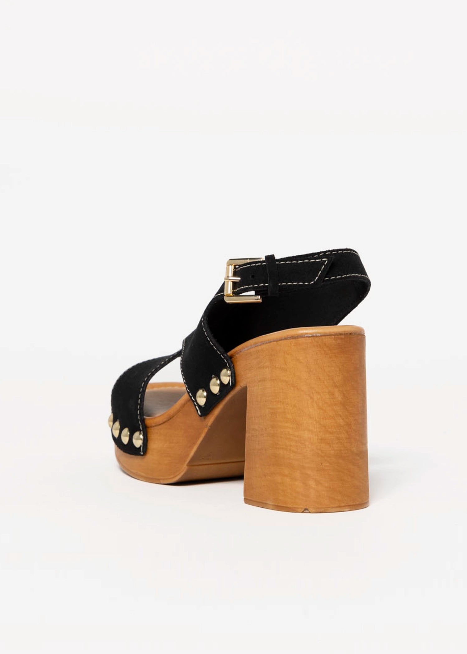 swatch_Black Suede l'idea slingback clog sandal