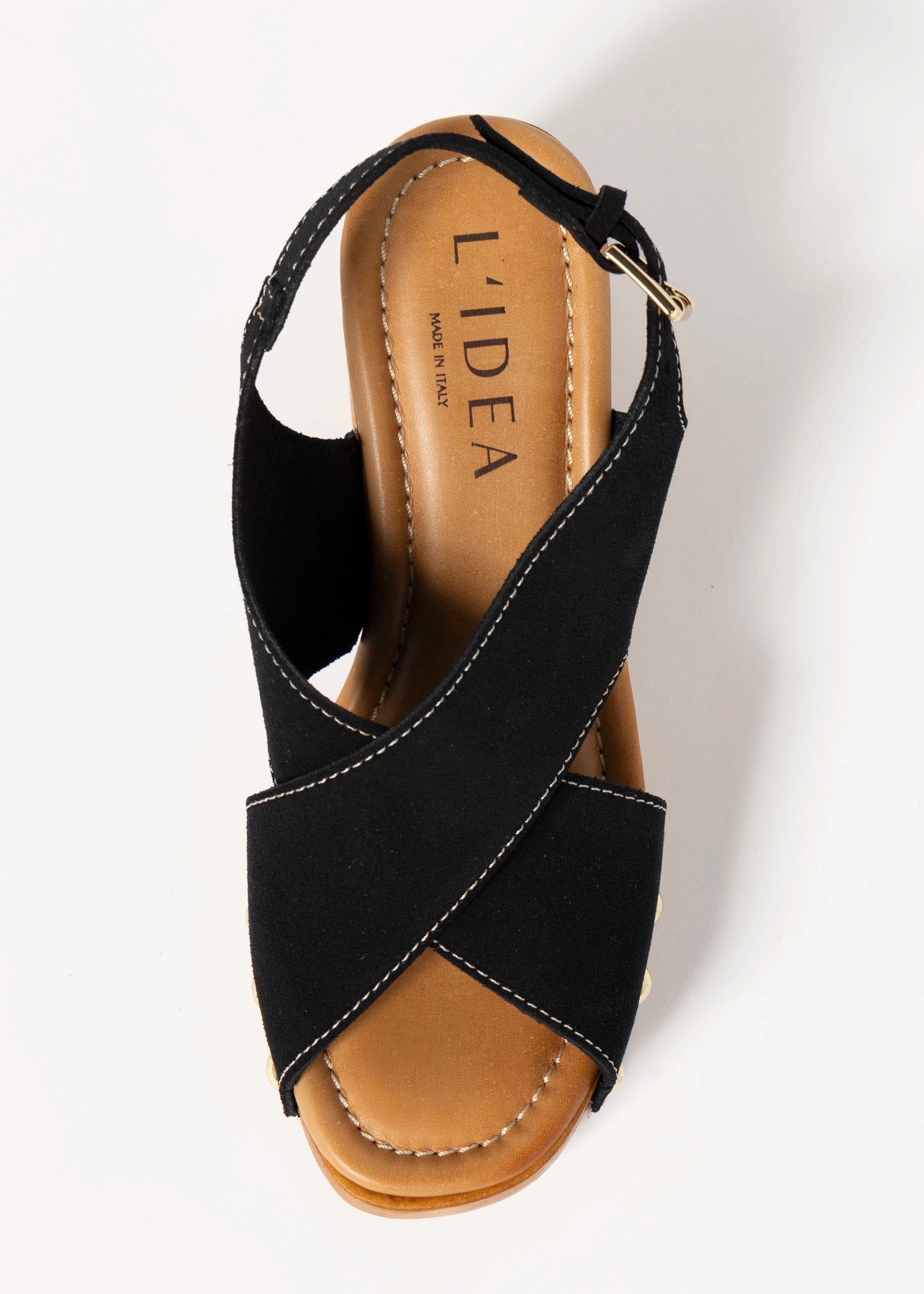 swatch_Black Suede l'idea slingback clog sandal