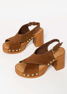 swatch_Tan Suede l'idea slingback clog sandal