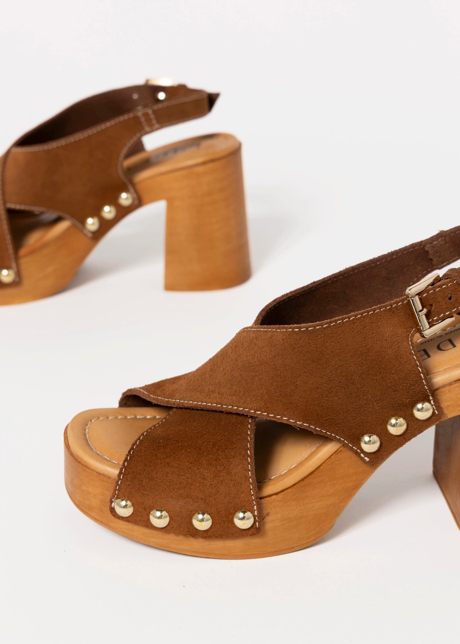 swatch_Tan Suede l'idea slingback clog sandal