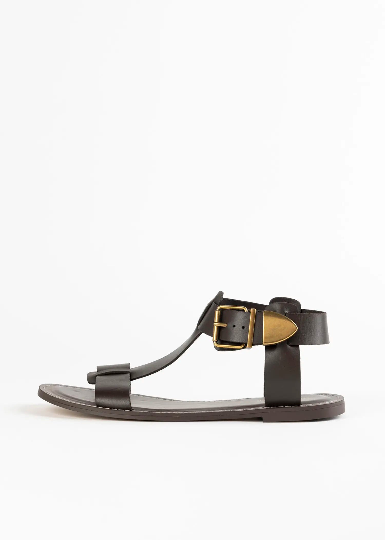 swatch_dark brown brazinn leather sandal flat sandals