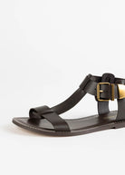 swatch_dark brown brazinn leather sandal flat sandals
