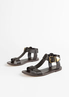 swatch_dark brown brazinn leather sandal flat sandals