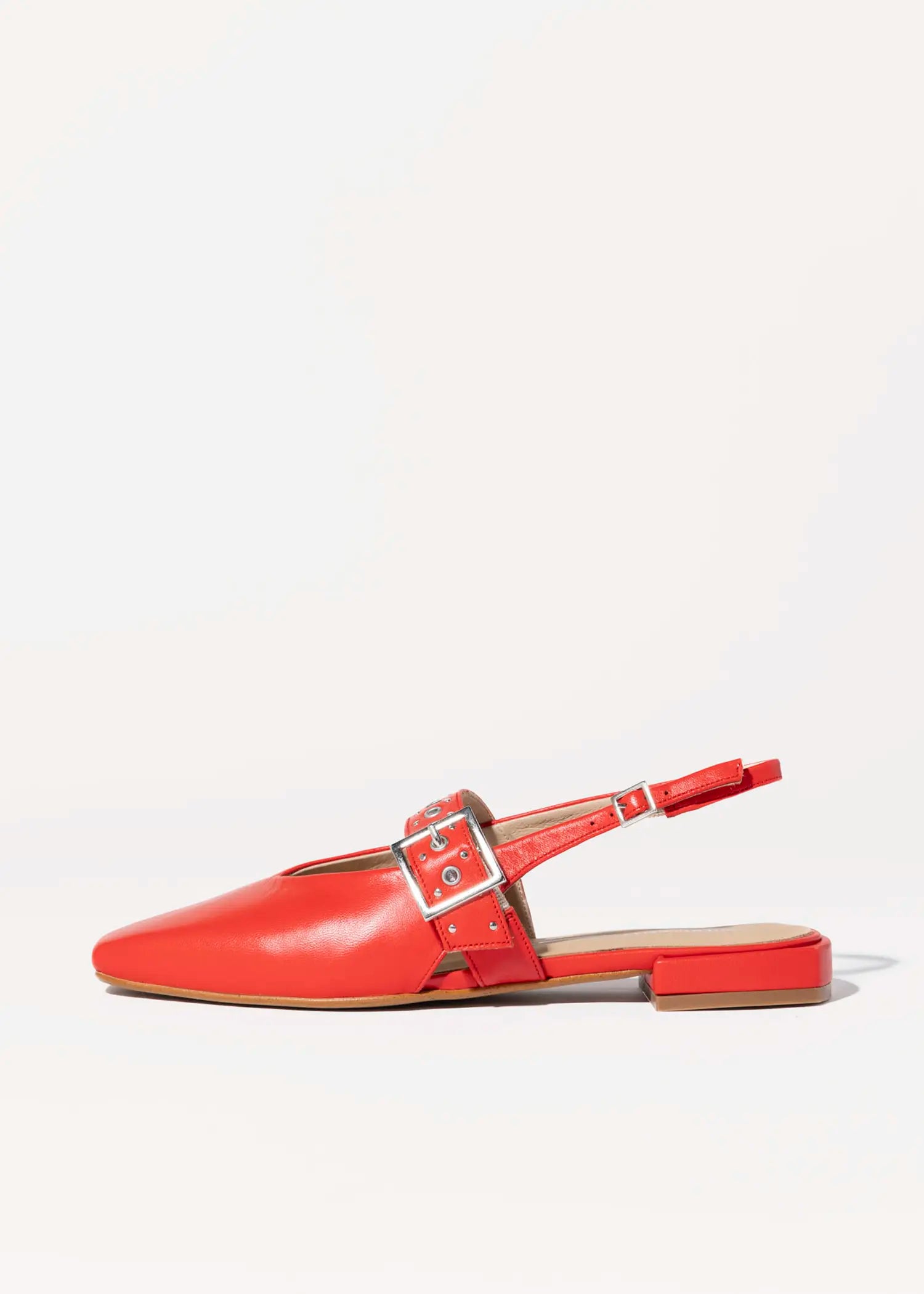 swatch_cherry leather pearl slingback maryjane flat shoes