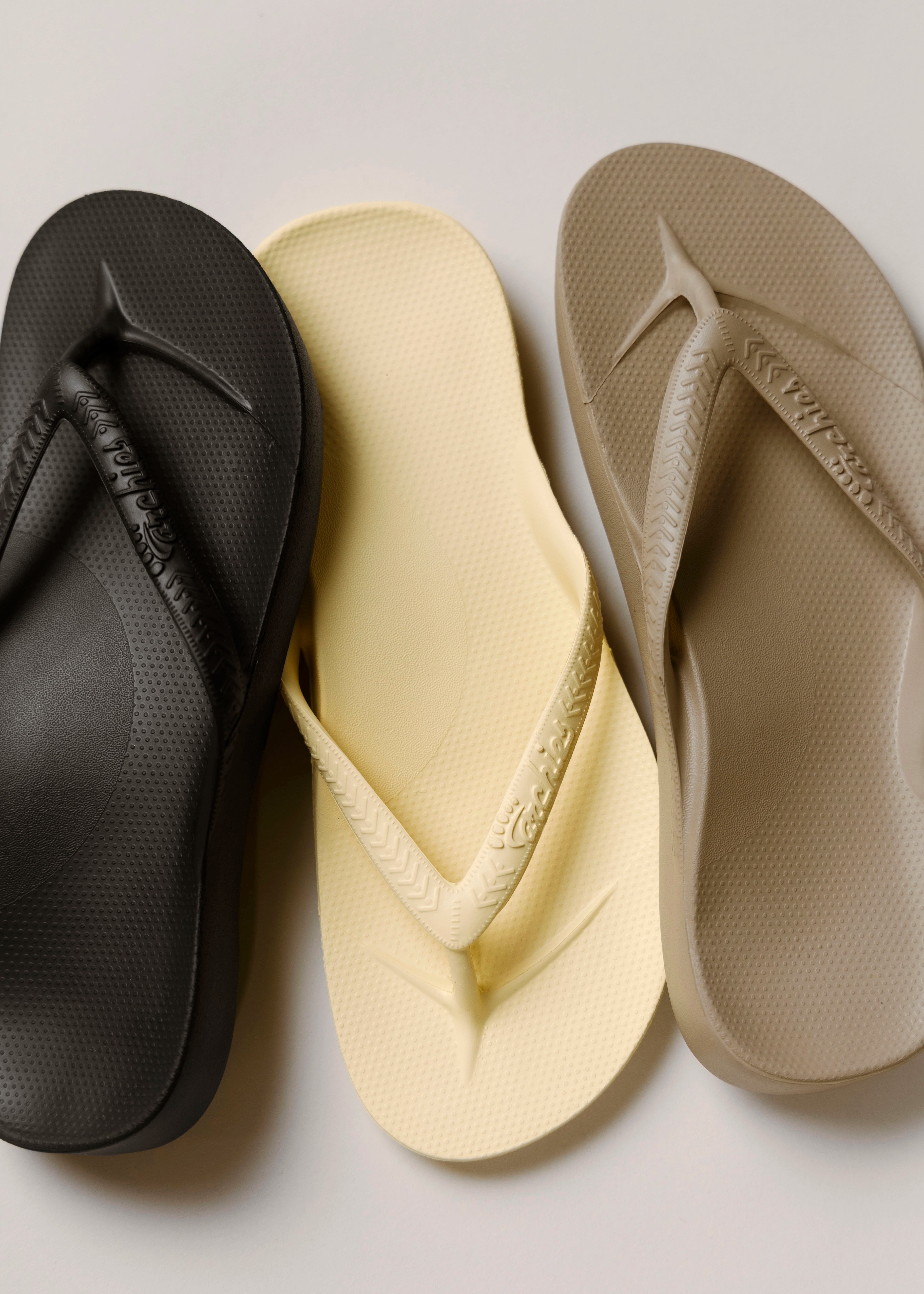 swatch_taupe arch support flip flop flat sandals