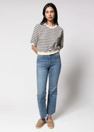swatch_Navy Stripe perfect white tee effie terry sweatshirt
