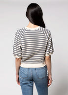 swatch_Navy Stripe perfect white tee effie terry sweatshirt