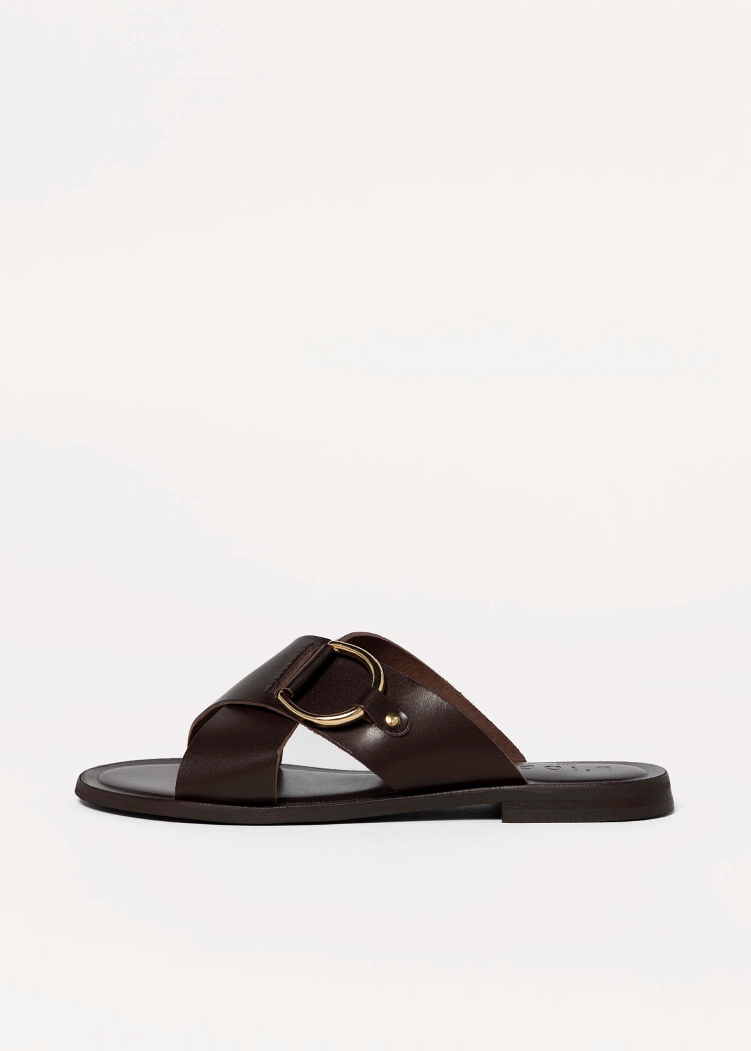 swatch_Brown Leather l'idea crossband flat sandal