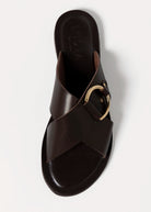 swatch_Brown Leather l'idea crossband flat sandal