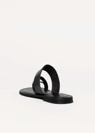 swatch_Black Leather l'idea leather toe ring sandal