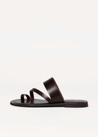 swatch_Brown Leather l'idea leather toe ring sandal