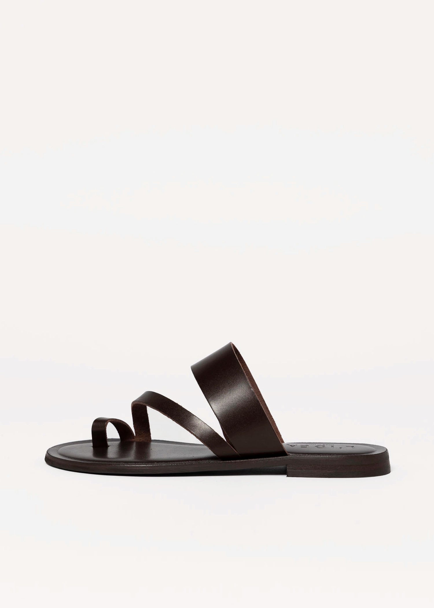 swatch_Brown Leather l'idea leather toe ring sandal