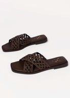 swatch_Chocolate Leather kmb woven leather sandal