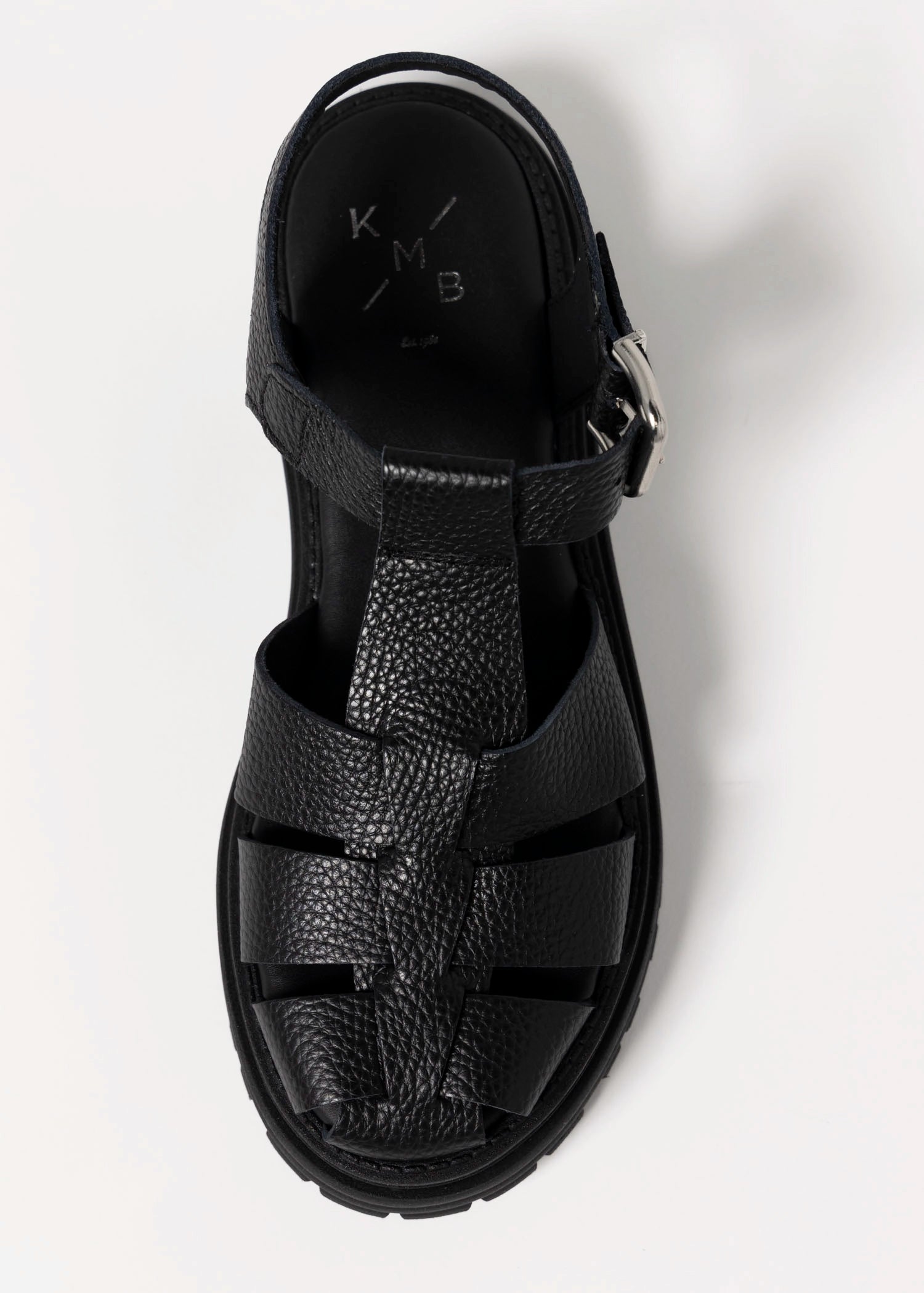 swatch_Black Leather kmb cala fisherman sandal