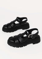 swatch_Black Leather kmb cala fisherman sandal