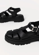 swatch_Black Leather kmb cala fisherman sandal