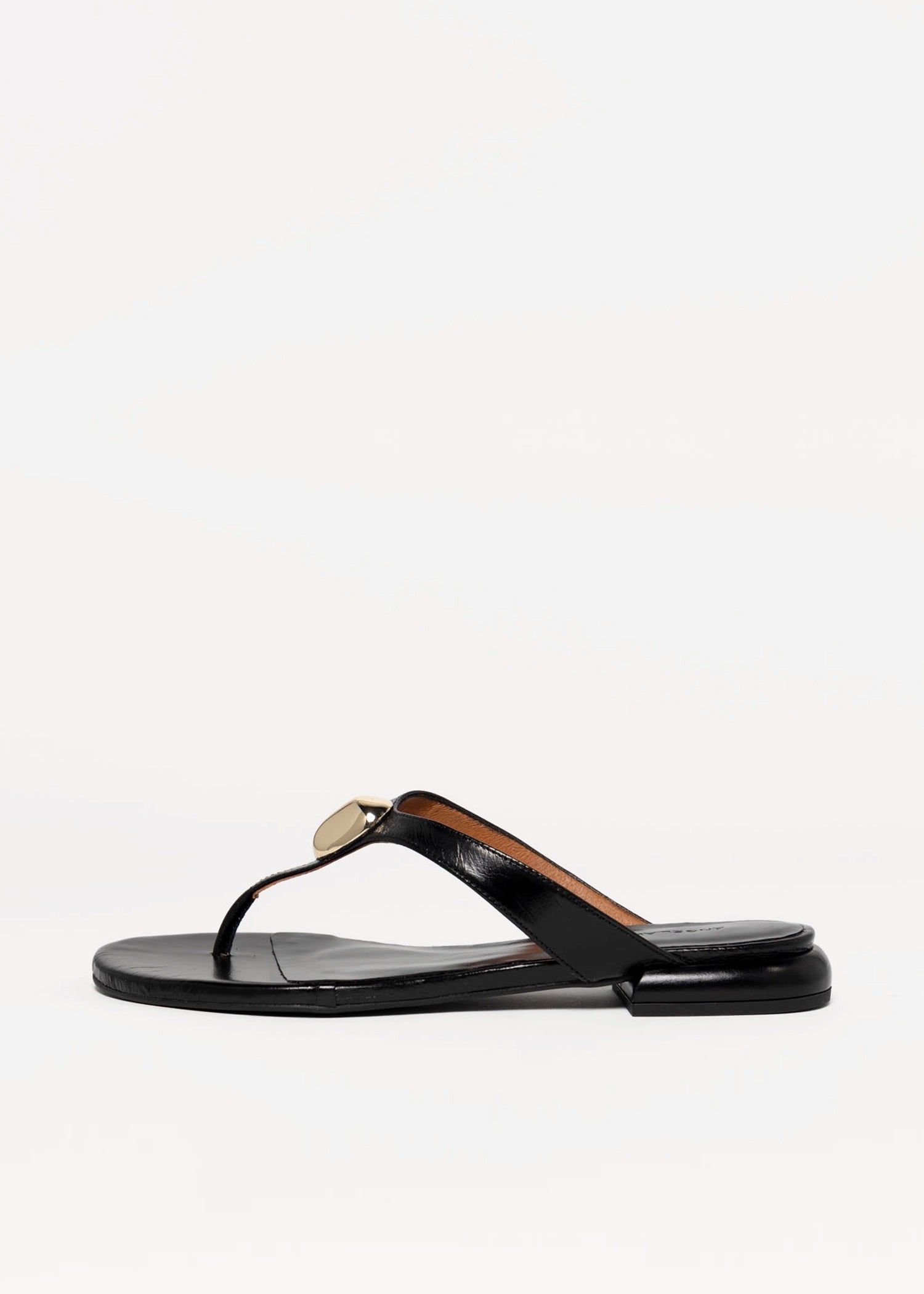 swatch_Black Leather angel alarcon claudia flip flop sandal