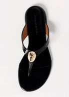 swatch_Black Leather angel alarcon claudia flip flop sandal