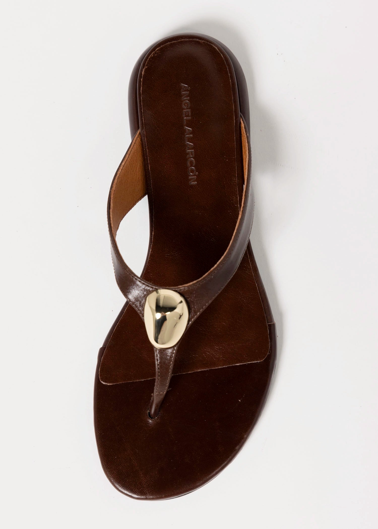 swatch_Coffee Leather angel alarcon claudia flip flop sandal