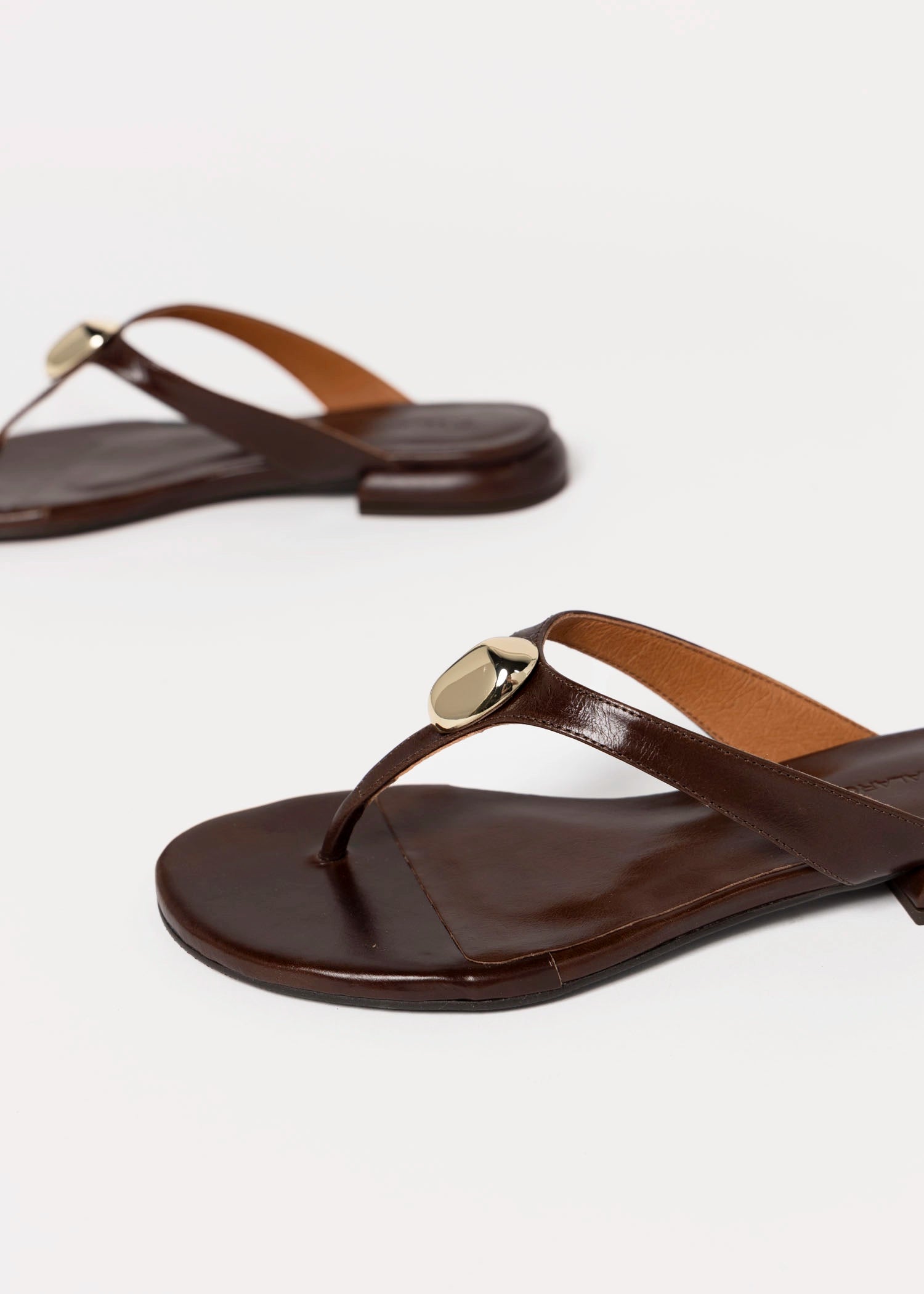 swatch_Coffee Leather angel alarcon claudia flip flop sandal