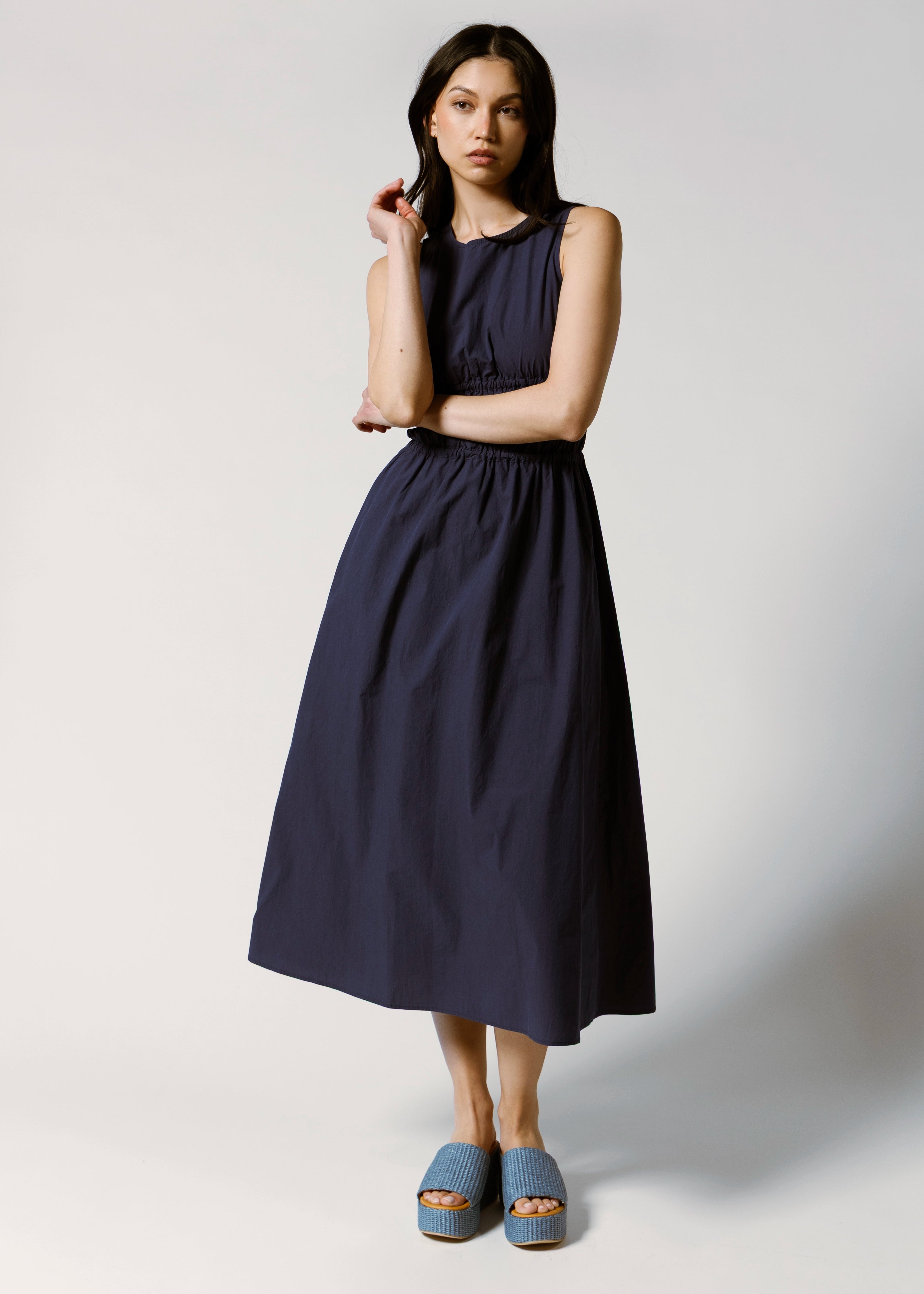 swatch_Navy deluc turchi midi dress