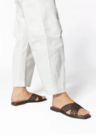 swatch_brown woven crossband sandal flat sandals