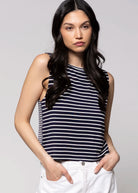swatch_Navy/Ivory project social t extra striped tank