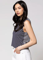 swatch_Navy/Ivory project social t extra striped tank