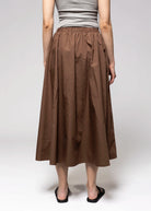 swatch_Chocolate cotton midi skirt