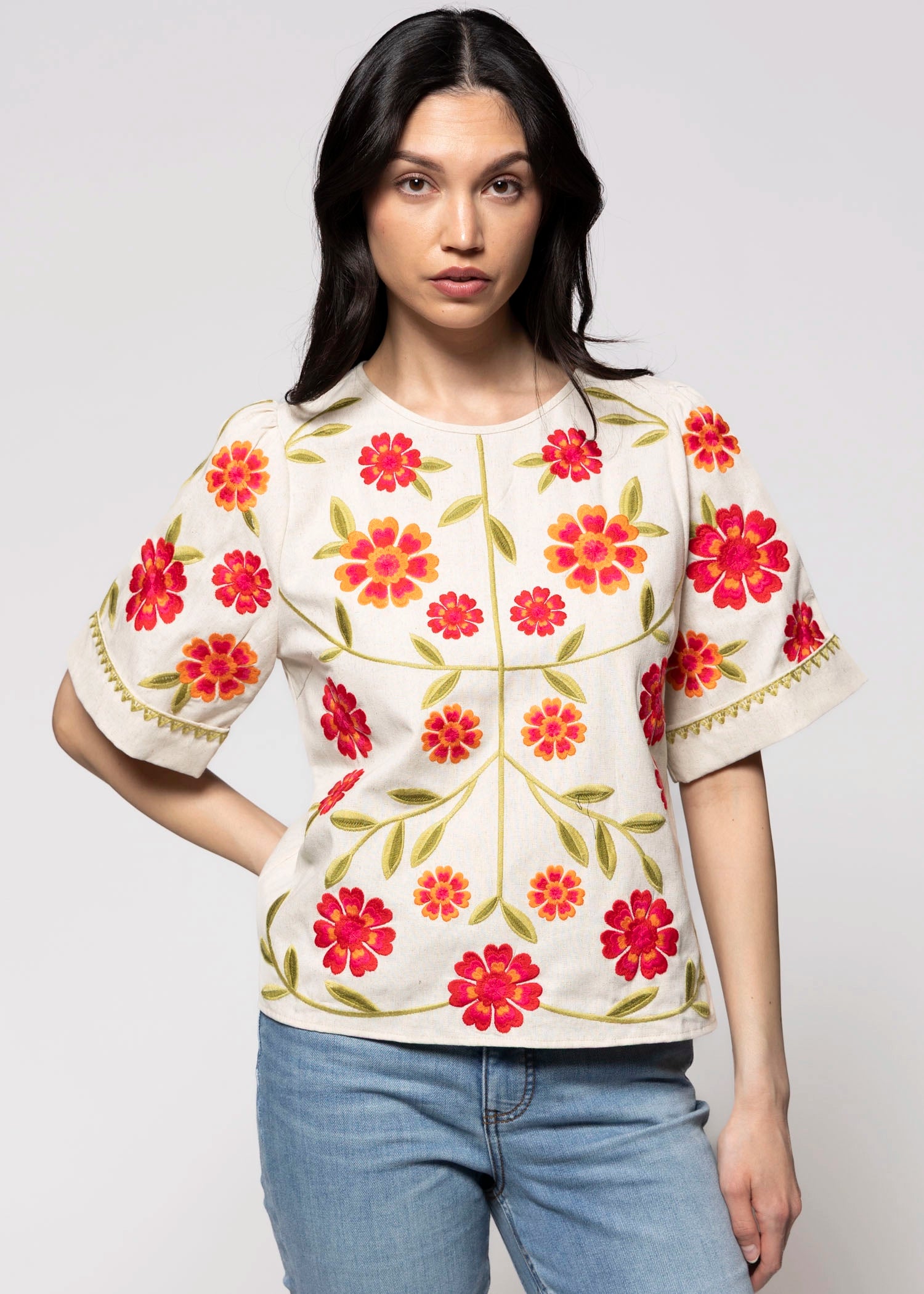 swatch_Beige thml floral embroidery blouse
