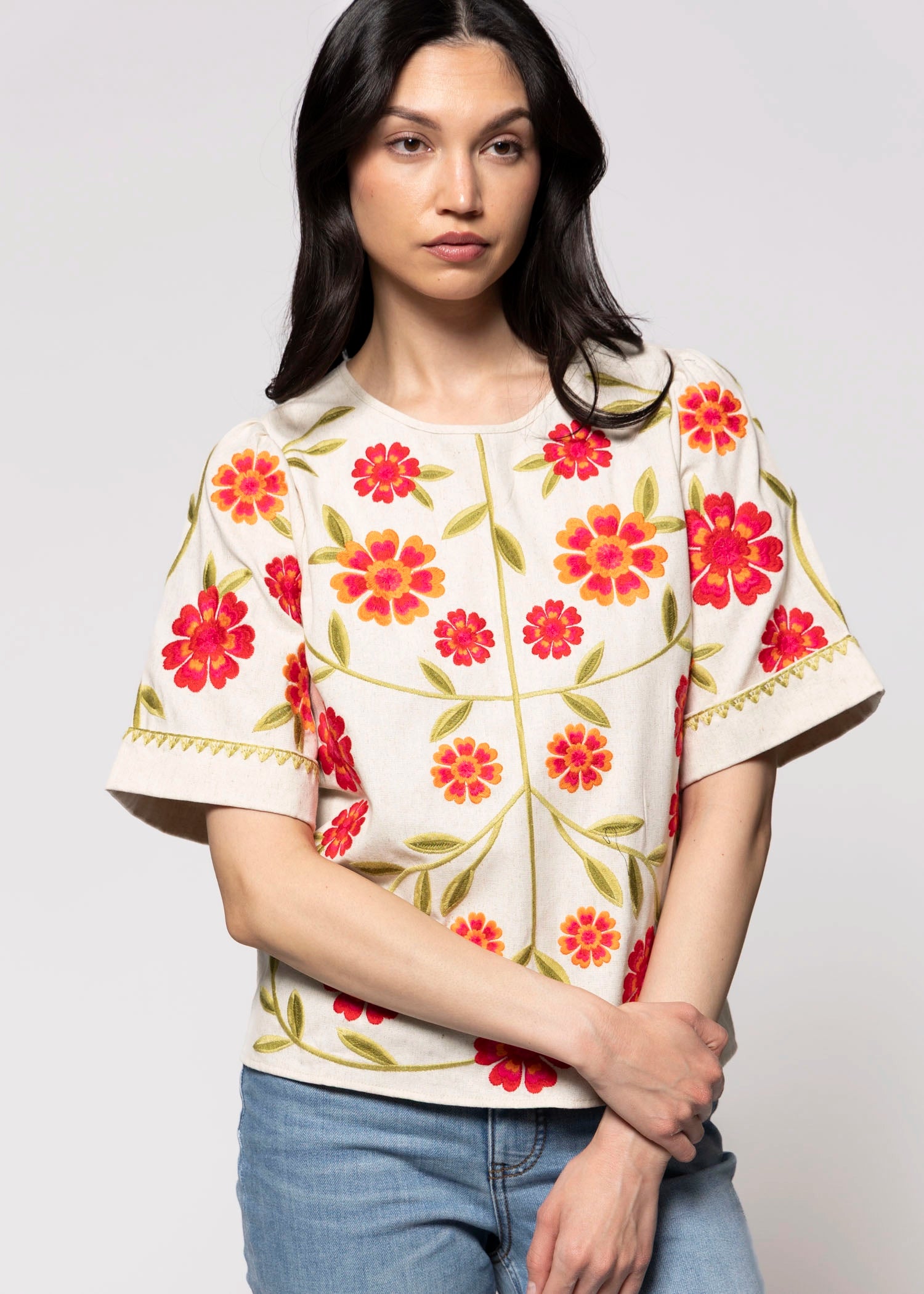 swatch_Beige thml floral embroidery blouse