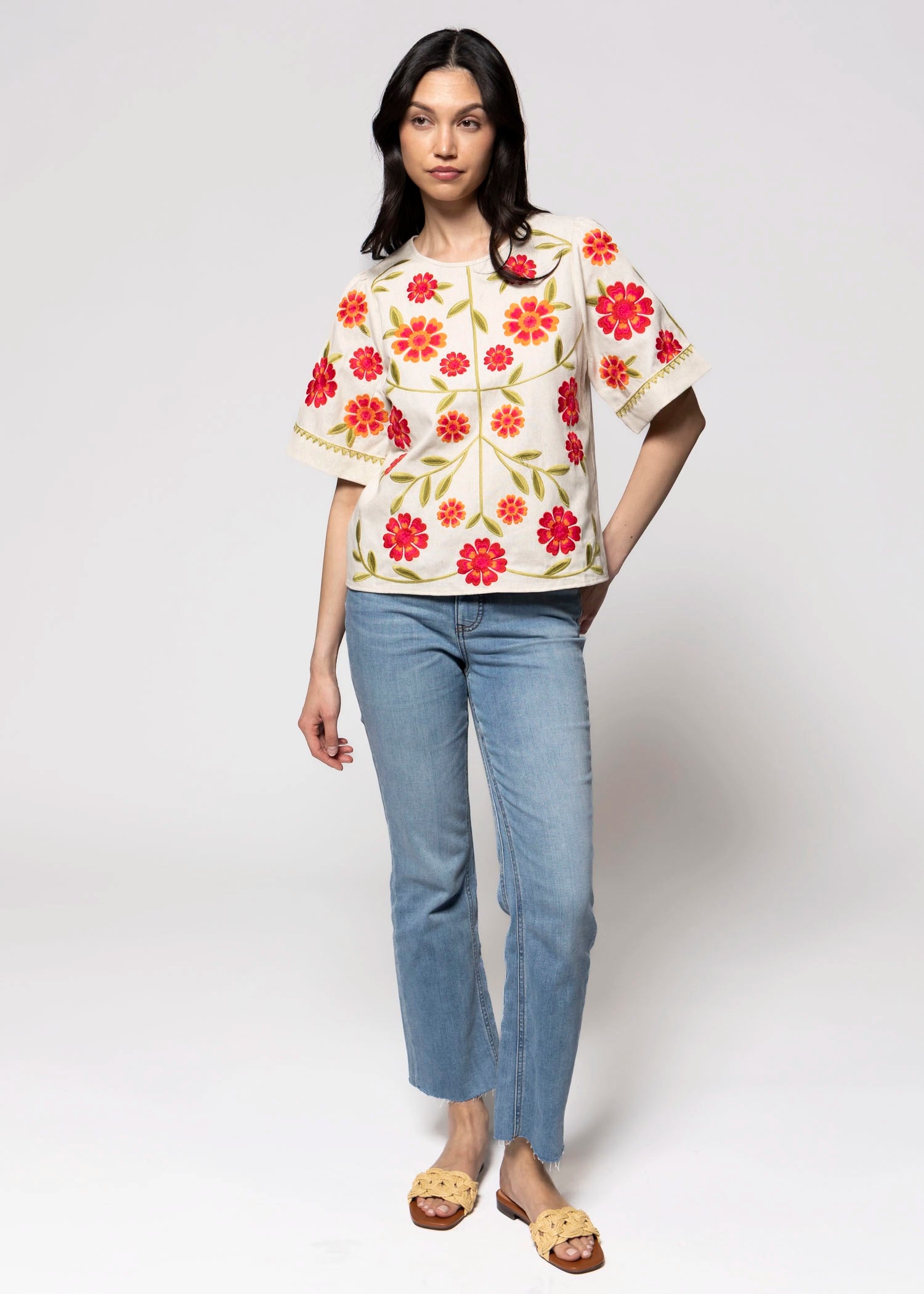 swatch_Beige thml floral embroidery blouse