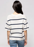 swatch_White/Navy thread and supply viola sweater