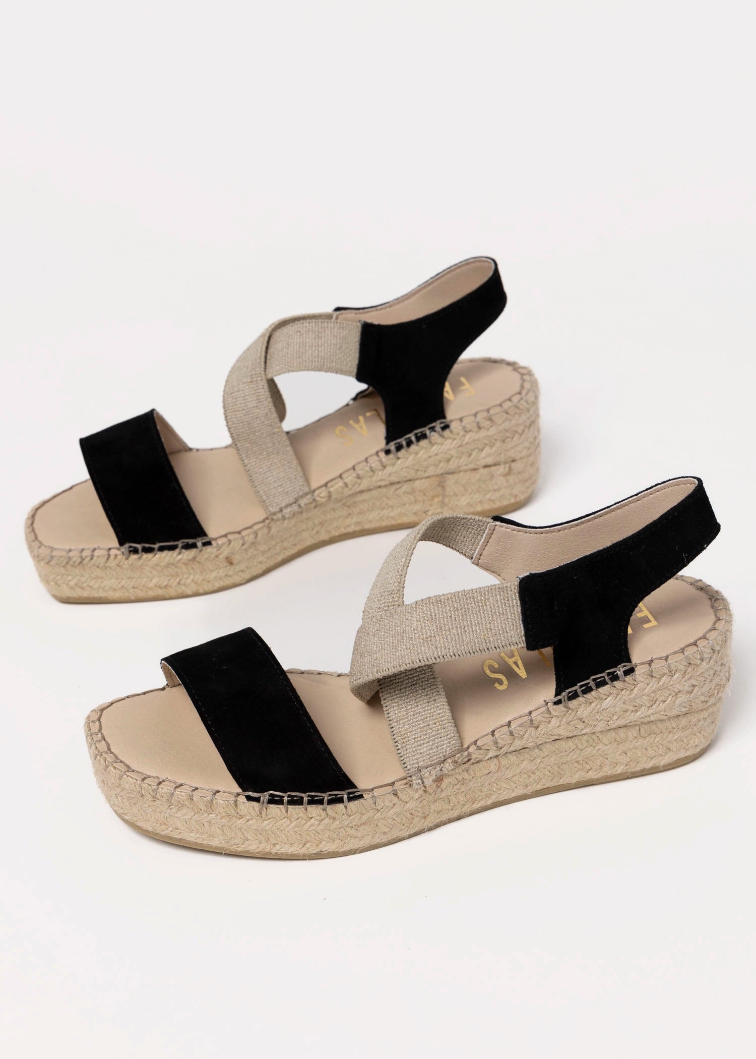 swatch_Black Suede fabiolas espadrille wedge sandal