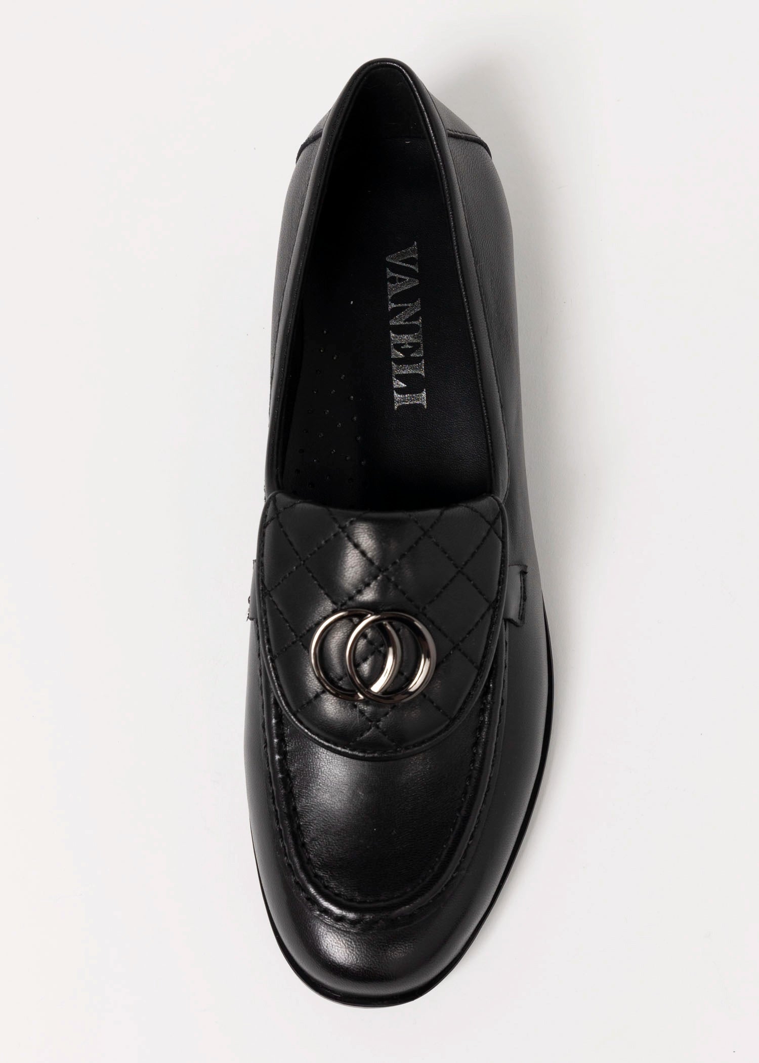 swatch_Black Leather vaneli kodiak loafer