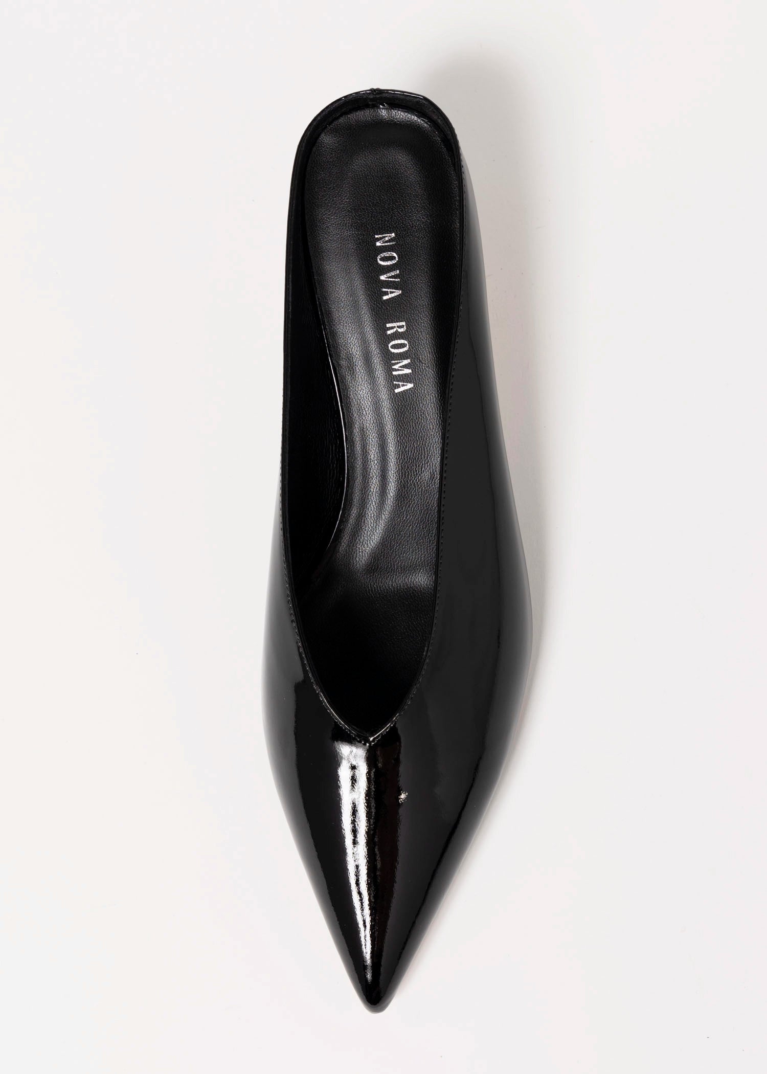 swatch_Black Patent pointed toe mule