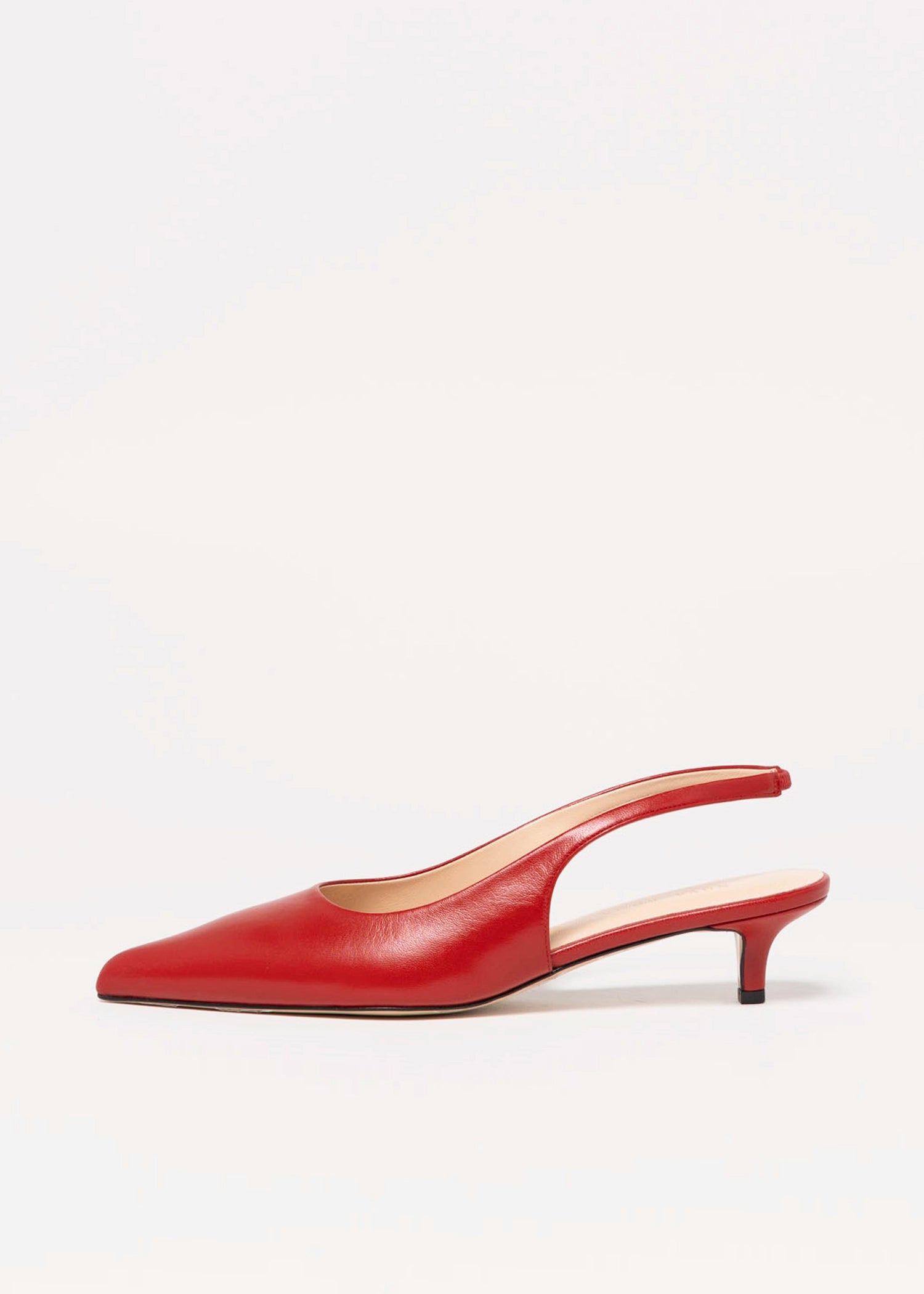 swatch_Red Leather kitten heel pump