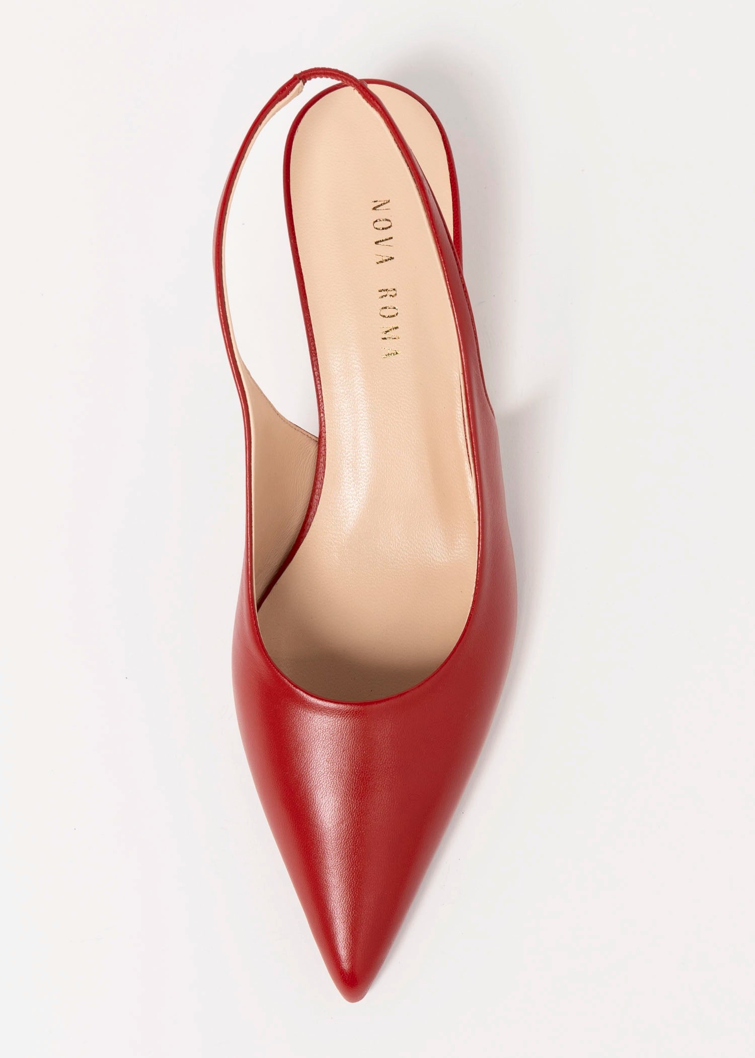 swatch_Red Leather kitten heel pump