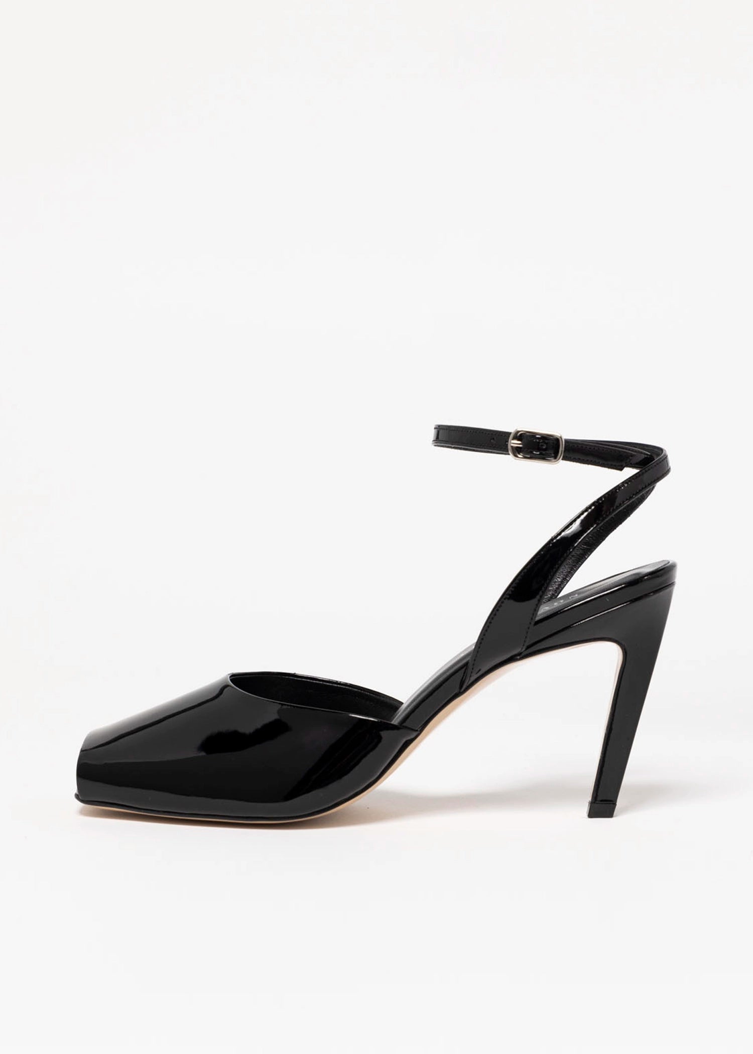 swatch_Black Patent Heeled Peep toe sandal