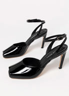 swatch_Black Patent Heeled Peep toe sandal