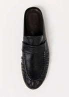 swatch_Black Leather tony bianco glacier ruched mule loafer