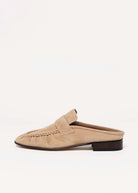swatch_Wheat Suede tony bianco glacier ruched mule loafer
