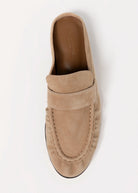 swatch_Wheat Suede tony bianco glacier ruched mule loafer