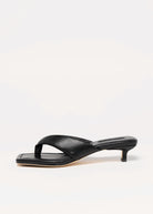 swatch_Black Leather Tony Bianco tropic heeled thong