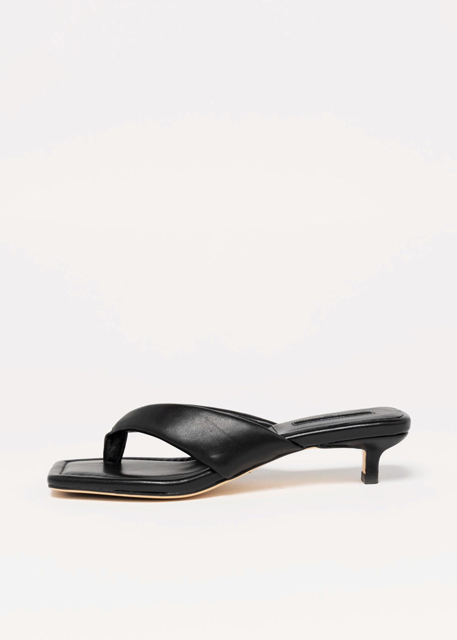 swatch_Black Leather Tony Bianco tropic heeled thong